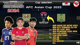 RILIS WINNING ELEVEN 2024 MOD ASIAN CUP QATAR 2023 Android offline [upl. by Borchers49]