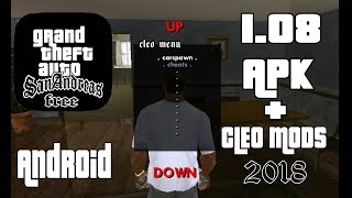 🕹DESCARGAR GTA SA ANDROID 108 APK CLEO MODSDATOS OBB 2018 no root🕹 [upl. by Aleras]