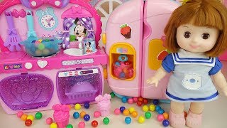 Disney Kitchen and baby doll candy food cooking play Doli house [upl. by Fidole]