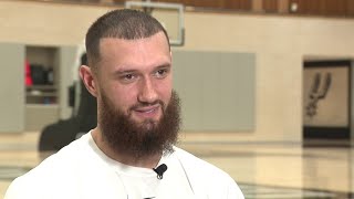 FULL INTERVIEW Spurs Sandro Mamukelashvili discusses basketball bond with Wemby and more [upl. by Yaluz187]