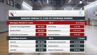 Live Cricket Match  Manipay Parish CC U16s vs Chobham Sharks  06Oct24 0700 PM 12 overs  AJ Spo [upl. by Atika]