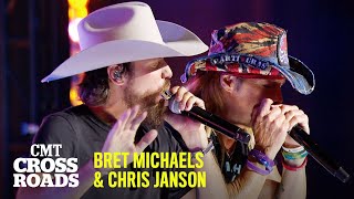 Bret Michaels amp Chris Janson Perform quotYour Mama Dont Dance”  CMT Crossroads [upl. by Atikaj730]