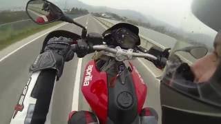 Aprilia Dorsoduro 750 Wheelie onboard [upl. by Grinnell]