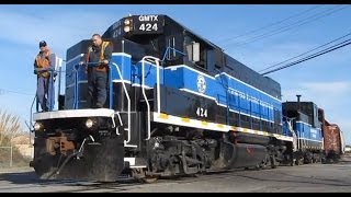 Richmond Pacific GP151 caboose and train crossing Harbor Way [upl. by Heman]