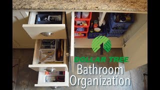 DOLLAR TREE SMALL BATHROOM ORGANIZATION IDEAS [upl. by Atnahsal]