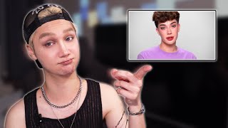 Reacting to James Charles trying quotKorean Makeupquot [upl. by Nnylarat898]