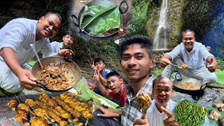 My YouTube Family’s Members invite me for Picnic Party in Jungle  Picnic party with Children [upl. by Yerac806]