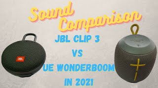 UE Wonderboom vs JBL Clip 3 Bluetooth Speakers Sound Comparison [upl. by Timmi]