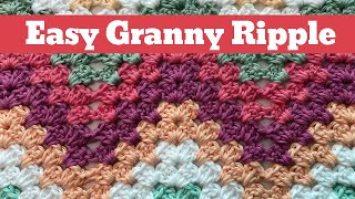 Granny Ripple Stitch Tutorial  Perfect for Baby Blankets [upl. by Jacqueline]