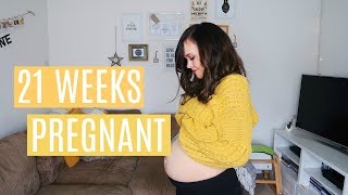 21 WEEKS PREGNANT  MARK FELT BABY MOVE amp NEW SYMPTOMS  PREGNANCY UPDATE [upl. by Vanna]