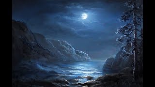 Moonlit Coastline  Paint with Kevin [upl. by Marylynne]