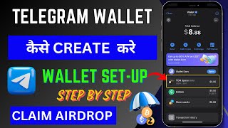 Telegram Wallet  How To Create And SetUp Telegram Wallet  Telegram Wallet Kaise Banaye [upl. by Bink74]