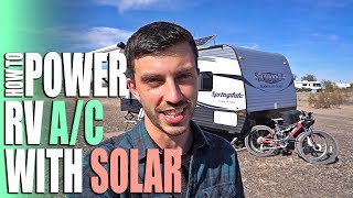 How to Power an RV Air Conditioner with Solar  Full Time RV Living [upl. by Ahsaz]