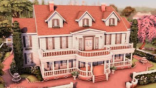 HUGE BASE GAME COLONIAL MANSION 🏡 The Sims 4 Speed Build  No CC [upl. by Raamal]