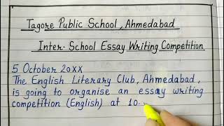 Notice Writing  School Essay Writing Competition Content Writer ✍️ [upl. by Ellekram]