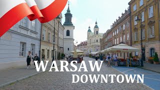 DRIVING in WARSAW DOWNTOWN Masovian Voivodeship POLAND I 4K 60fps [upl. by Alegnave551]