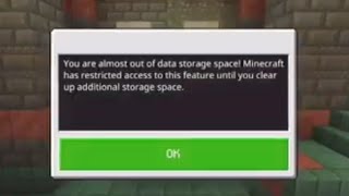 HOW TO FIXED OUT OF DATA STORAGE IN MINECRAFT CORRUPTION GLITCH  Android [upl. by Saleme]