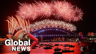 New Years 2022 Sydney Australia puts on spectacular fireworks show [upl. by Edaj]