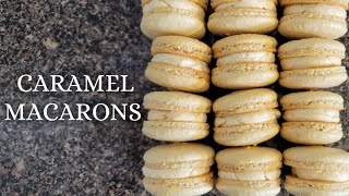 Easy Macarons Recipe Made With Brown Sugar  Karamelové Makrónky macaronsrecipe easyrecipes [upl. by Imekawulo]