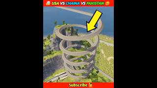 circular track vs pakistanchaina train unbelievable challenge viral beamngdriveshorts beamng [upl. by Eiclud]