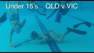 2015 Underwater Hockey Nationals U15 QLD v VIC 12pm Wed 21st Jan [upl. by Straub]