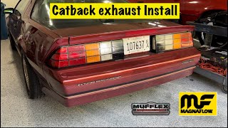 Installing a MagnaflowMufflex cat back exhaust on my 51k mile 89 IROC [upl. by Hobbie]