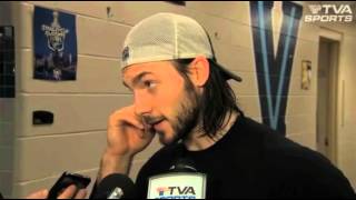 4222012  Kris Letang Postgame Interview FRENCH [upl. by Chrissy]