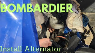 HOW TO INSTALL ALTERNATOR IN TIGHT AREA  BOMBARDIER [upl. by Noswad]