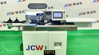 JCWCST12  Automatic 8 Wires Cutting Stripping Fluxing amp Tin Dipping Machine [upl. by Eitnom]