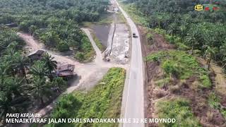 Kemajuan terkini Lebuhraya Pan Borneo Sabah Pakej Kerja 28 [upl. by Dib412]