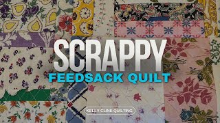 Scrappy FEEDSACK Quilt [upl. by Mailliw]