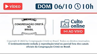 SANTO CULTO A DEUS CCB VÍDEO  DOMINGO 1000  061024 [upl. by Idelia]