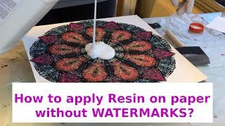 How To Apply Resin On Paper Without Watermarks  Process [upl. by Kristoforo872]