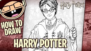 How to Draw HARRY POTTER Harry Potter Movie Series  Narrated Easy StepbyStep Tutorial [upl. by Almeida]