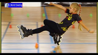 Fantastic little girl  the best talent in the world 2016 Rollerblade Freestyle Slalom dancing usa [upl. by Winne]