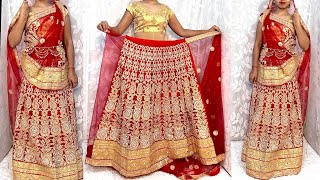 HOW TO DRAPE YOUR LEHENGA SAREE DRAPING PERFECTLYNET LEHENGA SAREE DRAPING TRICKHINDI [upl. by Jamil]