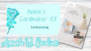 Annie’s Cardmaker Kit of the month club Unboxing and first impression [upl. by Eiddal]