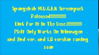 TVG MUGEN SpongeBob WinMugen ScreenPack Released [upl. by Ahseetal914]