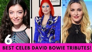 Top 6 Best Celebrity David Bowie Tributes  Hollywire [upl. by Gianina]