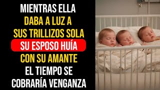 MIENTRAS ELLA DABA A LUZ A SUS TRILLIZOS SOLA SU ESPOSO HUÍA CON SU AMANTE EL TIEMPO SE COBRARÍA [upl. by Evelinn]