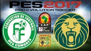 PS4 PES 2017 Gameplay Comoros vs Cameroun HD [upl. by Orsa541]