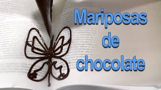 Mariposas de chocolate para cupcakes o tartas [upl. by Boatwright295]