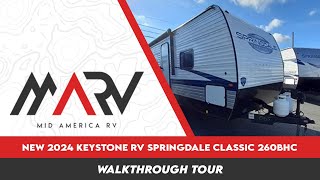 2024 Keystone RV Springdale Classic 260BHC Walkthrough  Mid America RV [upl. by Ahseital]