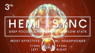 HEMI SYNC FLOW STATE DELTA 3HZ BINAURAL BEATS flowstate hemisync 3hz binaural [upl. by Anec587]