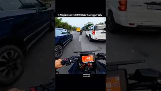 150k views 2 Kawasaki Ninja zx10r vs KTM hyper ride with traffic bikes ytshorts shorts viralvideo [upl. by Enyawad820]