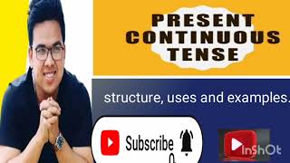 Present continuous tense structure uses and examples grammar viralvideo [upl. by Ylram]