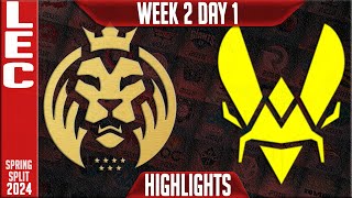 MDK vs VIT Highlights  LEC Spring 2024 W2D1  MAD Lions KOI vs Team Team Vitality [upl. by Land]