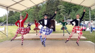 Highland Fling Scottish dance competition at 2024 Drumtochty Highland Games in Scotland [upl. by Butch114]