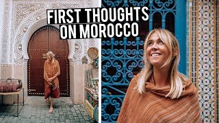 First Thoughts on Morocco  Exploring The Streets of Marrakech [upl. by Natassia]