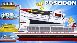 MEGA BOSS POSEIDONTANIC vs MEGA TANK  Cartoons about tankNina tank cartoon [upl. by Easter317]